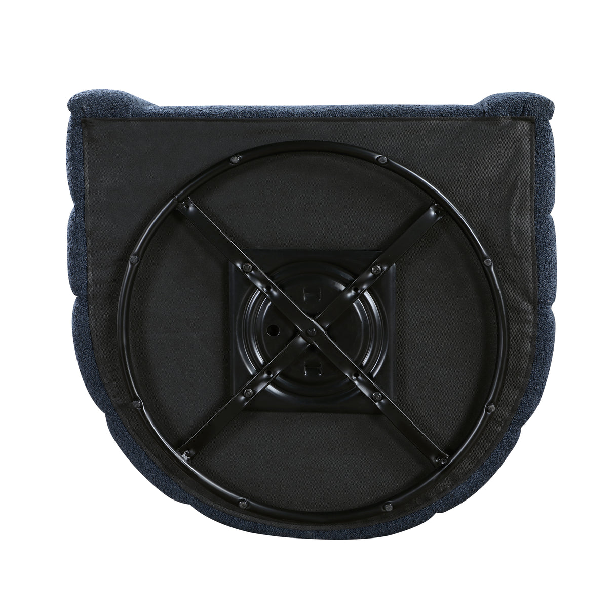 Delaney Blue Boucle Swivel Chair with Ottoman from Homelegance - Luna Furniture