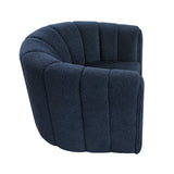 Delaney Blue Boucle Swivel Chair with Ottoman from Homelegance - Luna Furniture