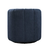 Delaney Blue Boucle Swivel Chair with Ottoman from Homelegance - Luna Furniture