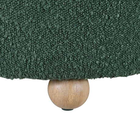Delaney Green Boucle Swivel Chair with Ottoman from Homelegance - Luna Furniture
