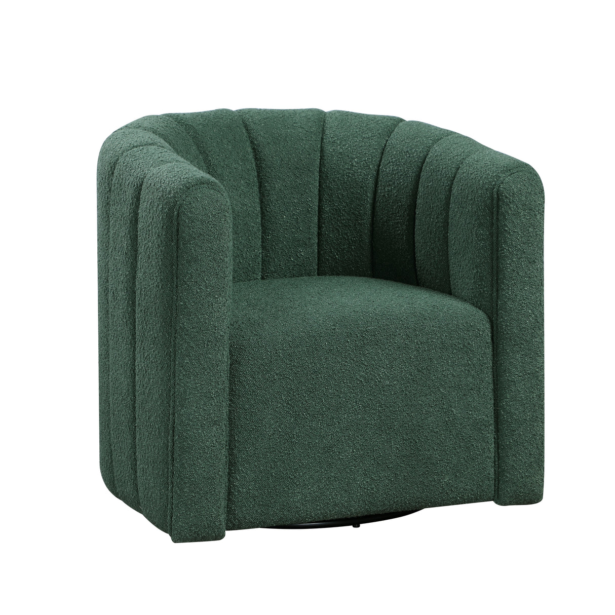 Delaney Green Boucle Swivel Chair with Ottoman from Homelegance - Luna Furniture