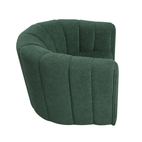 Delaney Green Boucle Swivel Chair with Ottoman from Homelegance - Luna Furniture