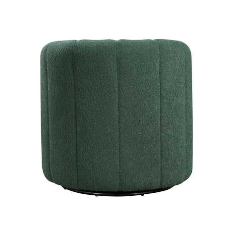Delaney Green Boucle Swivel Chair with Ottoman from Homelegance - Luna Furniture