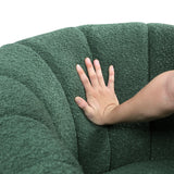 Delaney Green Boucle Swivel Chair with Ottoman from Homelegance - Luna Furniture