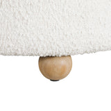 Delaney White Boucle Swivel Chair with Ottoman from Homelegance - Luna Furniture