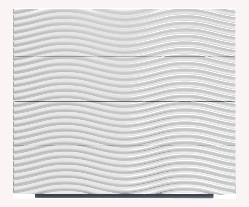 Wave Single Dresser White from ESF Furniture - Luna Furniture