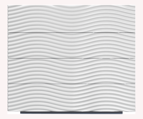 Wave Single Dresser White from ESF Furniture - Luna Furniture
