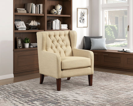 Delaney White Boucle Swivel Chair with Ottoman from Homelegance - Luna Furniture
