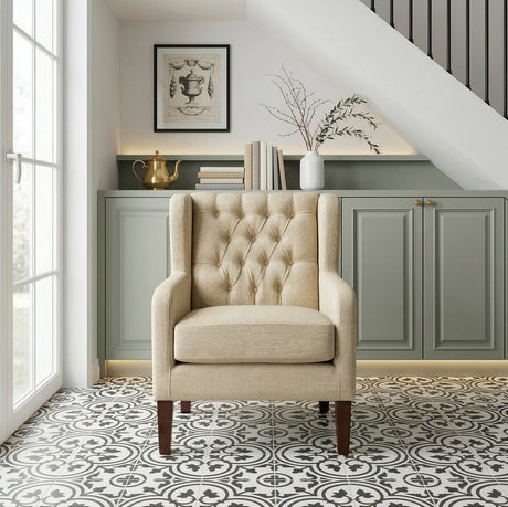 Delaney White Boucle Swivel Chair with Ottoman from Homelegance - Luna Furniture