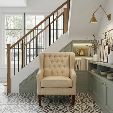 Delaney White Boucle Swivel Chair with Ottoman from Homelegance - Luna Furniture