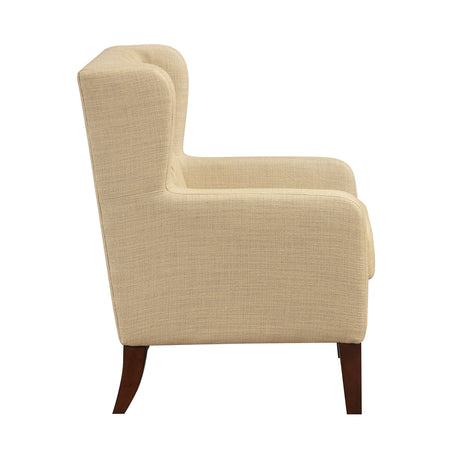 Delaney White Boucle Swivel Chair with Ottoman from Homelegance - Luna Furniture