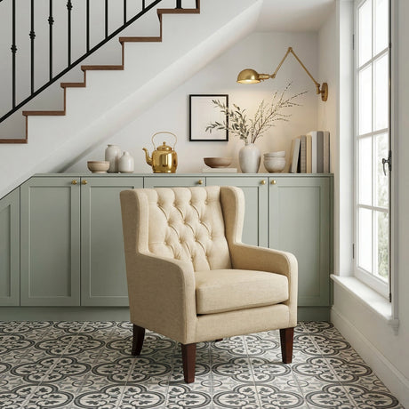 Delaney White Boucle Swivel Chair with Ottoman from Homelegance - Luna Furniture