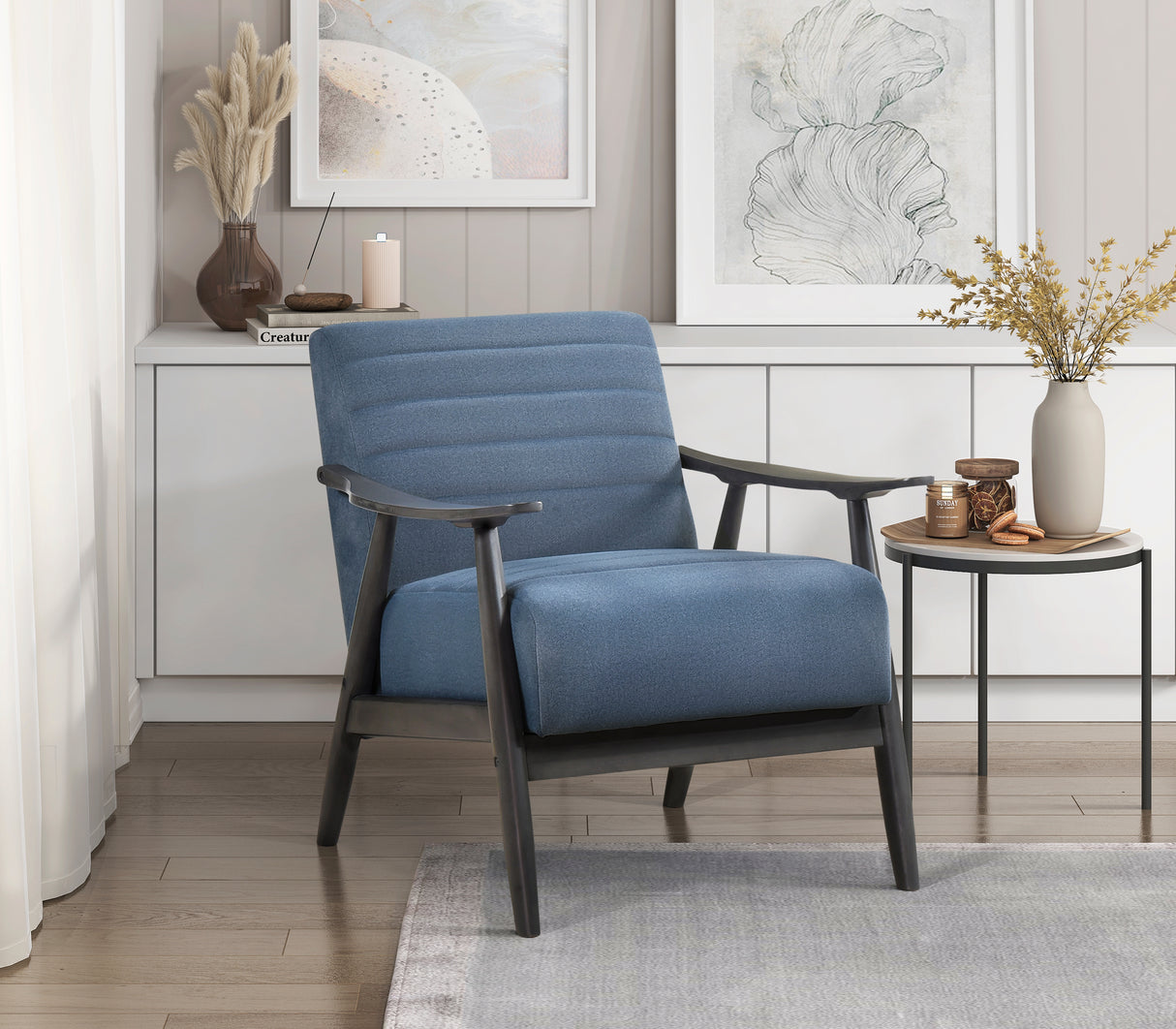 Greeley Pearl Velvet Accent Chair from Homelegance - Luna Furniture