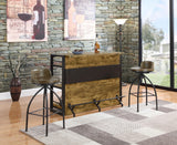 Renaldi Antique Nutmeg Bar Unit with Stemware Rack from Coaster - Luna Furniture