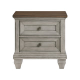 Renton Antique Gray/Brown Queen Bed, Dresser, Mirror, and Nightstand from Homelegance - Luna Furniture