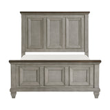 Renton Antique Gray/Brown Queen Bed, Dresser, Mirror, and Nightstand, Chest from Homelegance - Luna Furniture