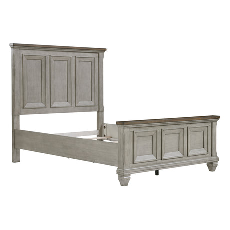 Renton Antique Gray/Brown Queen Bed, Dresser, Mirror, and Nightstand, Chest from Homelegance - Luna Furniture