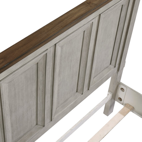 Renton Antique Gray/Brown Queen Bed, Dresser, Mirror, and Nightstand, Chest from Homelegance - Luna Furniture