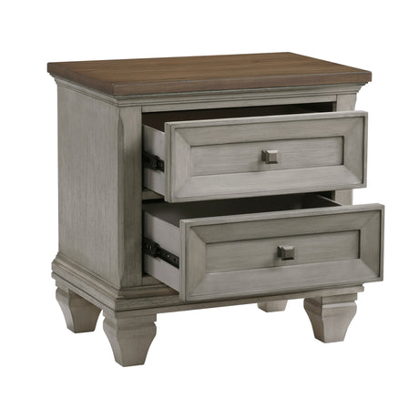 Renton Antique Gray/Brown Queen Bed from Homelegance - Luna Furniture