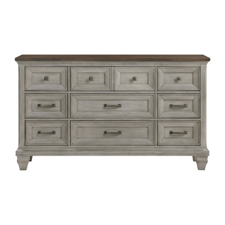 Renton Antique Gray/Brown Queen Bed from Homelegance - Luna Furniture