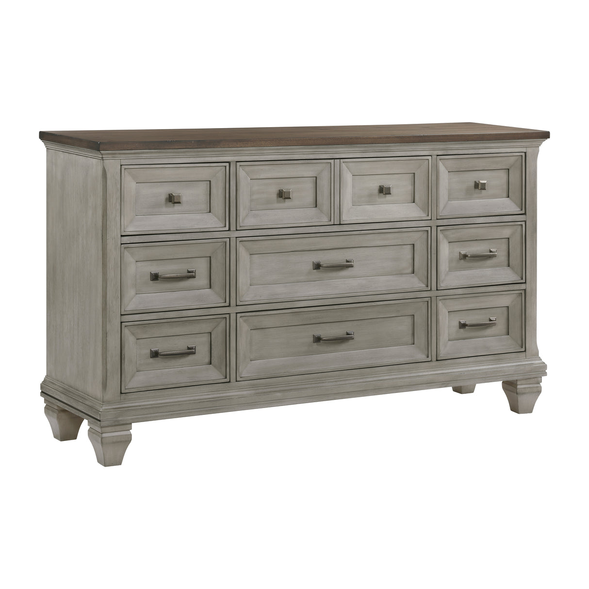 Renton Antique Gray/Brown Queen Bed from Homelegance - Luna Furniture