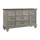 Renton Antique Gray/Brown Queen Bed from Homelegance - Luna Furniture