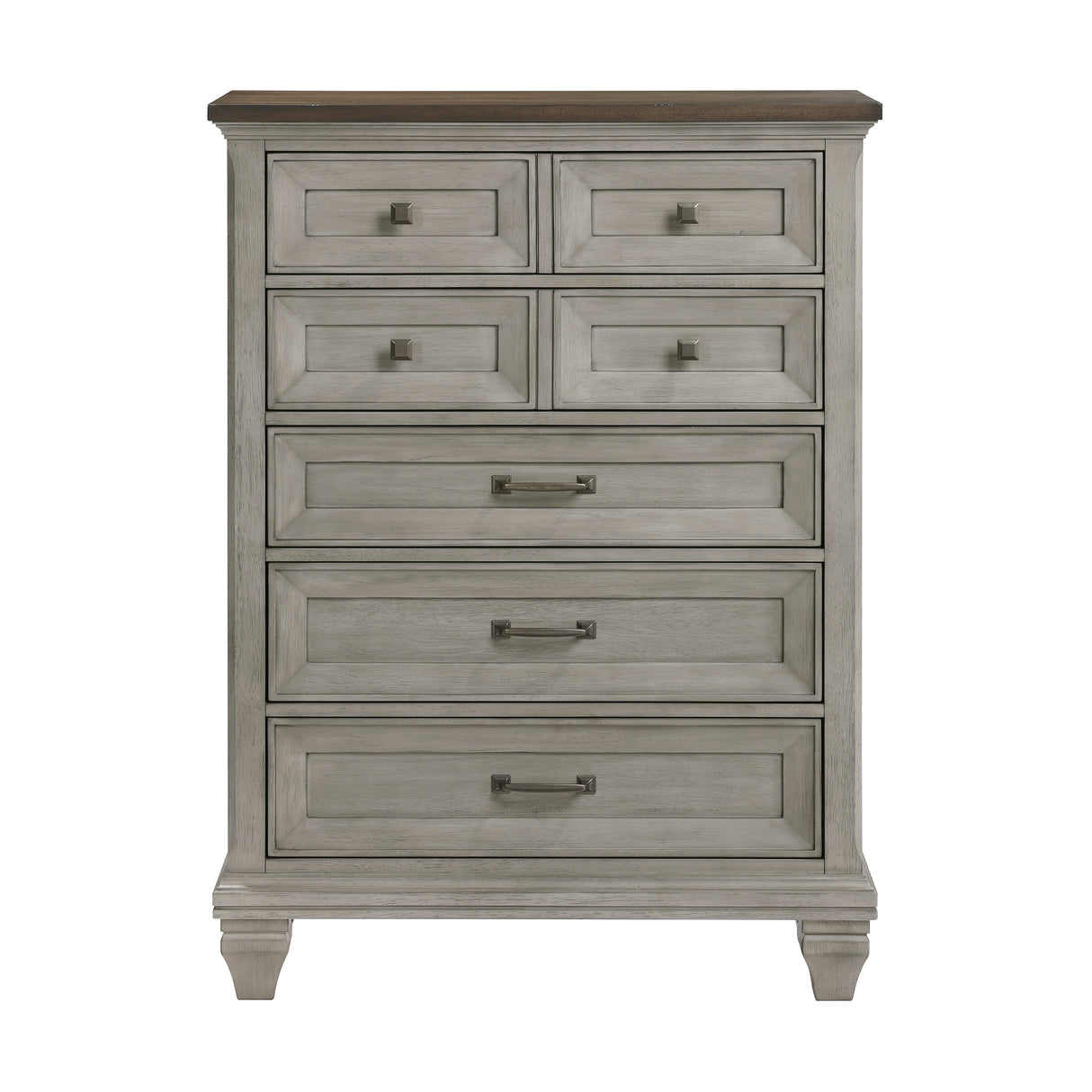 Renton Antique Gray/Brown King Panel Bed from Homelegance - Luna Furniture