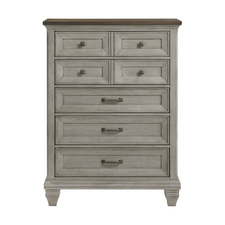 Renton Antique Gray/Brown Nightstand from Homelegance - Luna Furniture
