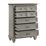 Renton Antique Gray/Brown King Panel Bed from Homelegance - Luna Furniture