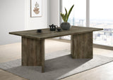 Tyler Mango Brown Rectangular Double V-Leg Dining Table from Coaster - Luna Furniture