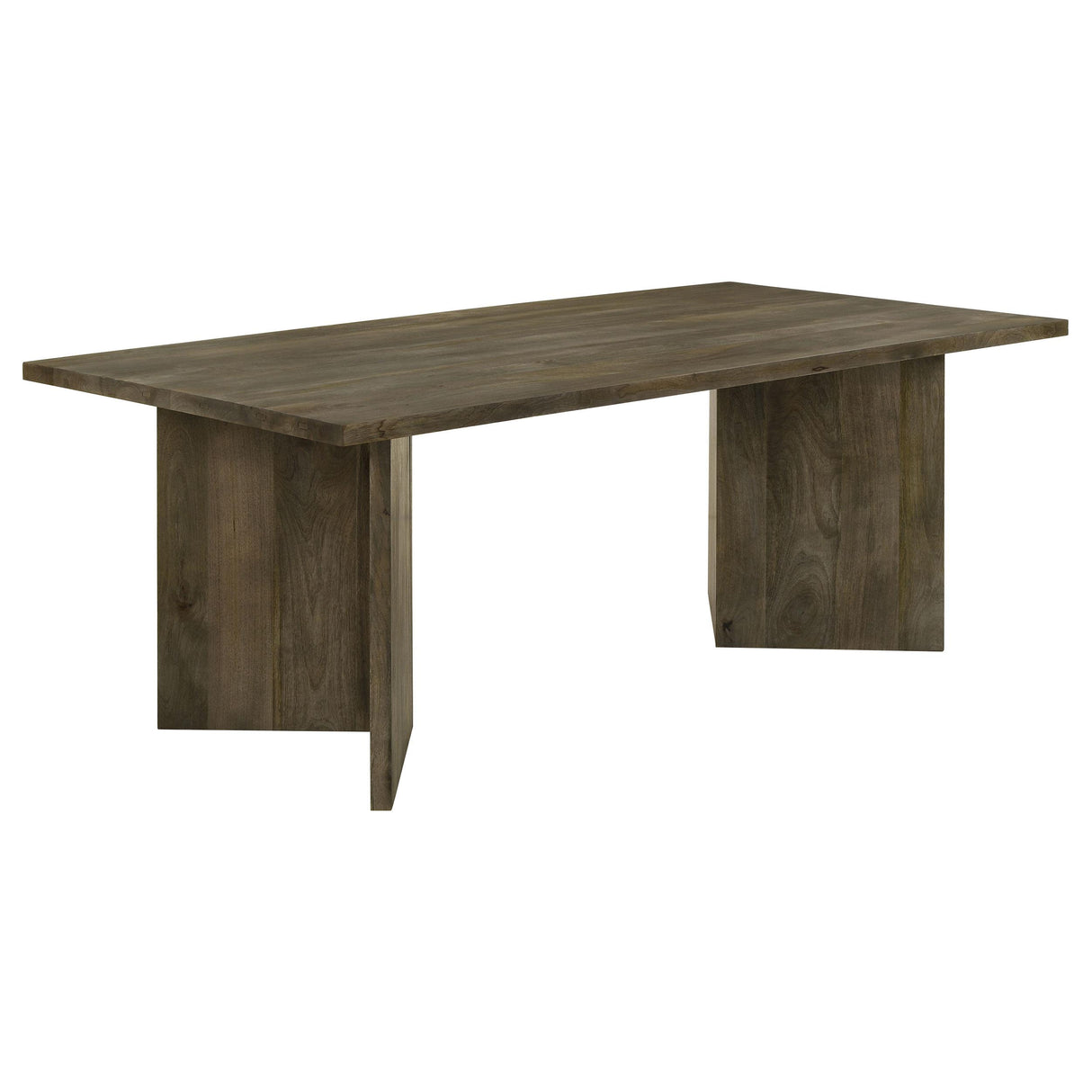 Tyler Mango Brown Rectangular Double V-Leg Dining Table from Coaster - Luna Furniture