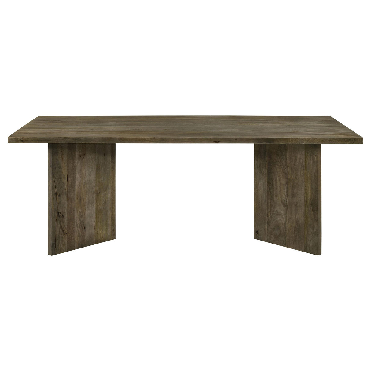 Tyler Mango Brown Rectangular Double V-Leg Dining Table from Coaster - Luna Furniture