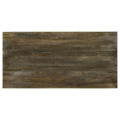 Tyler Mango Brown Rectangular Double V-Leg Dining Table from Coaster - Luna Furniture