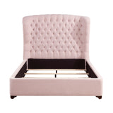 Cameo Pink California King Upholstered Wingback Bed from Homelegance - Luna Furniture