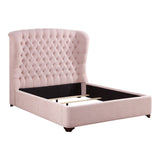 Cameo Pink California King Upholstered Wingback Bed from Homelegance - Luna Furniture