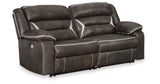 Kincord Midnight 2-Piece Power Reclining Sectional Loveseat from Ashley Furniture - Luna Furniture