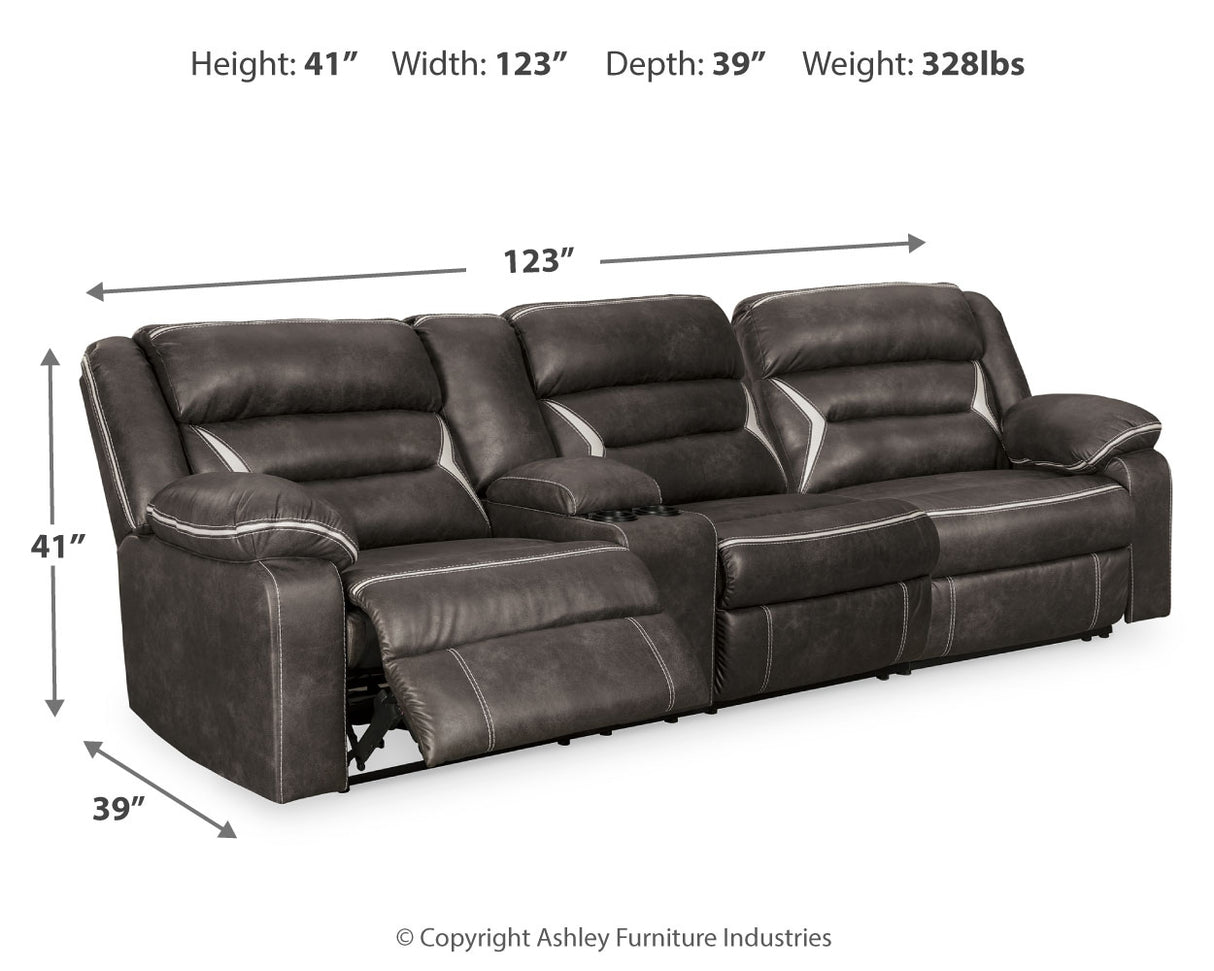 Kincord Midnight 2-Piece Power Reclining Sectional from Ashley - Luna Furniture
