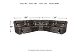 Kincord Midnight 3-Piece Power Reclining Sectional from Ashley - Luna Furniture