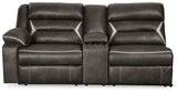 Kincord Midnight Left-Arm Facing Power Reclining Sofa with Console from Ashley - Luna Furniture