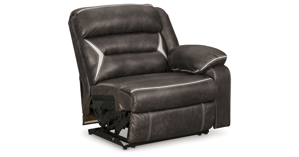 Kincord Midnight 2-Piece Power Reclining Sectional Loveseat from Ashley Furniture - Luna Furniture