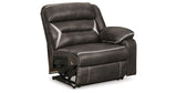 Kincord Midnight 2-Piece Power Reclining Sectional Loveseat from Ashley Furniture - Luna Furniture