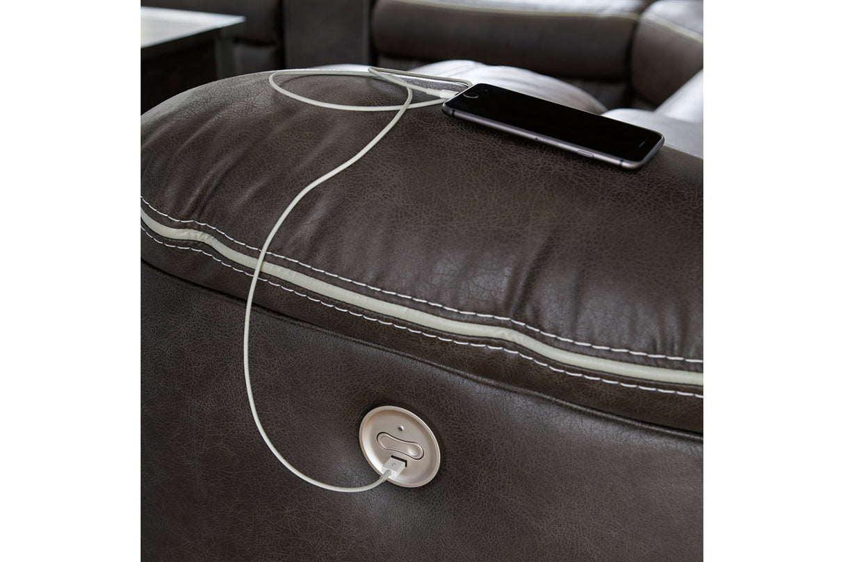 Kincord Midnight 3-Piece Power Reclining Sectional from Ashley - Luna Furniture