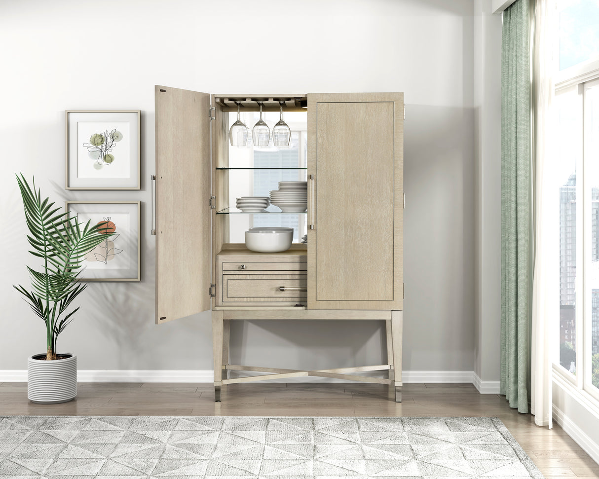 Genoa Light Oak Bar Cabinet from Homelegance - Luna Furniture