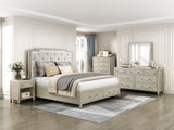 Genoa Light Oak California King Platform Bed with Footboard Storage from Homelegance - Luna Furniture