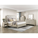 Genoa Light Oak Upholstered Storage Platform Bedroom Set from Homelegance - Luna Furniture