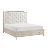 Genoa Light Oak Upholstered Storage Platform Bedroom Set from Homelegance - Luna Furniture