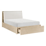 Matteo Light Oak California King Platform Bed with Footboard Storage from Homelegance - Luna Furniture