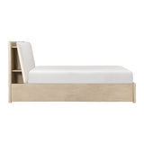 Matteo Light Oak California King Platform Bed with Footboard Storage from Homelegance - Luna Furniture