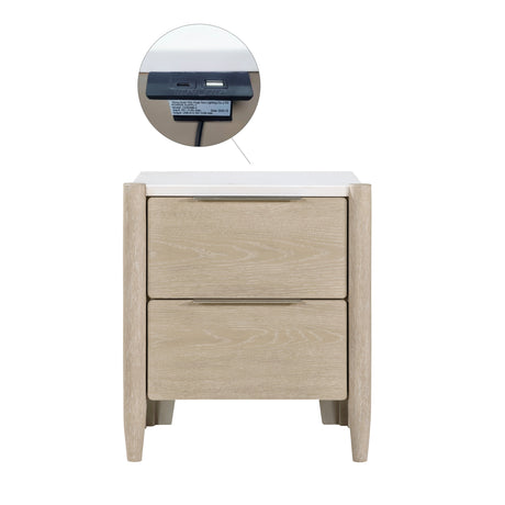 Matteo Light Oak Nightstand from Homelegance - Luna Furniture