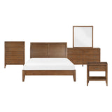 Evans Wire Brushed Light Brown Nightstand from Homelegance - Luna Furniture